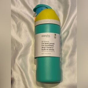 Owala 16oz Kids FreeSip Insulated Water Bottle - Teal and Yellow